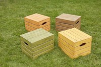 Cosy grote gekleurde kratten opslag stoelen KS1 houten zitkratten-2