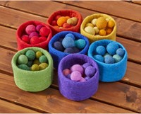 Cosy Regenbogen Spielzeug stapelbare Filzschalen und Bälle Lernspielzeug-2