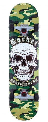 HOT Sports + Toys skateboard Combat Skull 7.75 inch Rocket groen