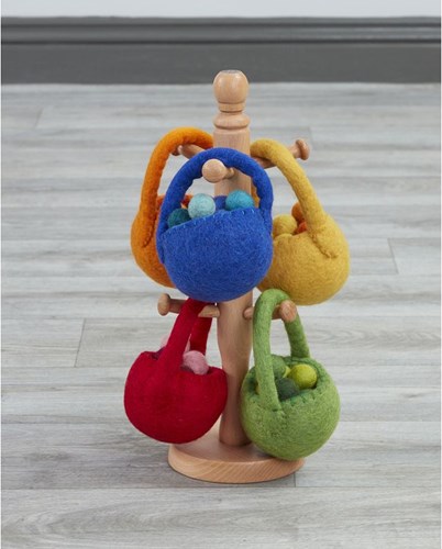 Cosy Filztaschen Lernspielzeug Kugel Set 5 Stück Multicolor