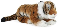 Living Nature knuffel tijger groot - zachte pluche tijger speelgoed
