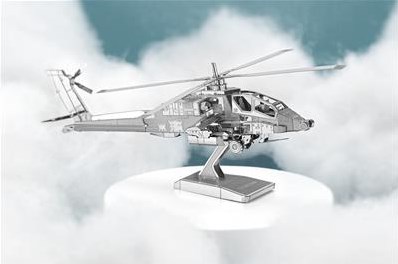 Eureka modelbouw - AH-64 Apache helikopter metaal 3D bouwpakket-3