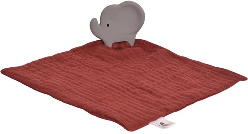 Tikiri Schmusetuch Elefant - Baby Beißspielzeug Bio-Baumwolle