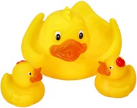 Mom's Care badspeelgoed eendjes set - zeepbakje - BPA-vrij - 3 stuks-3