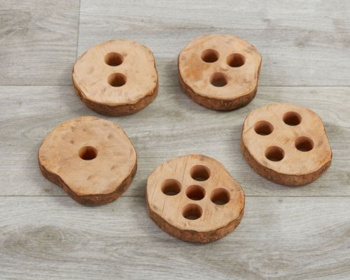 Cosy Holz Zahlenknöpfe Set 1-5 zum Zählen und für Feinmotorik-2