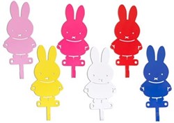 Mercis Garderobenhaken Metall Miffy bunt 6 Stück Kinderzimmer