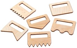 Cosy Holz Sandkämme Set - kreatives Spielzeug für Kinder