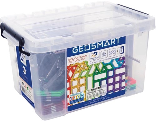 Geosmart magnetische bouwset educatief deluxe 205-delig speelgoed