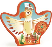Scratch ganzenbord spel - Inca Trail 35x35cm houten pionnen dobbelsteen-2