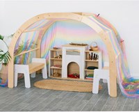 Cosy open haard speelgoedmeubel met spiegel en planken - fantasie-2