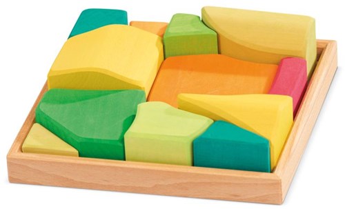 nic speelblokken zomer houten speelgoed bouwstenen