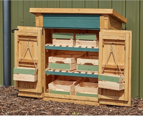 Cosy opbergkrat set schuur compact 8 stuks krijtbord-2