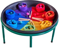 Cosy Regenbogen Spielmatte Filz für Tiefe Schalen und Sensorisches Spiel