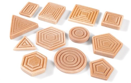 Yellow Door sensorisches Spielzeug Formen Set - Lernspielzeug 12 Stück
