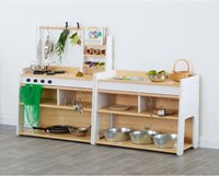 Cosy Kücheninsel Holzspielzeug Küche mit Stauraum für Kinder