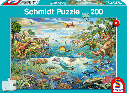 Schmidt puzzel Dinosaurussen - 200 stukjes - educatief speelgoed