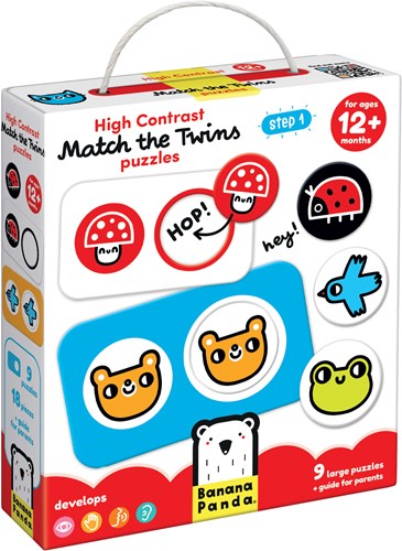Banana Panda Hoog contrast puzzel Zoek de tweeling 12m+