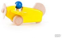 Bajo Houten Vliegtuig met Piloot - Oranje speelgoed-2
