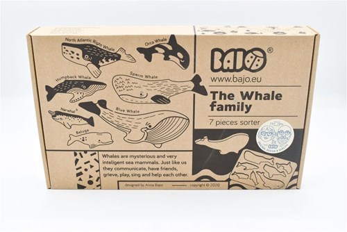 Bajo Holz Formenpuzzle - pädagogisches Wal-Spielzeug für Kinder-3