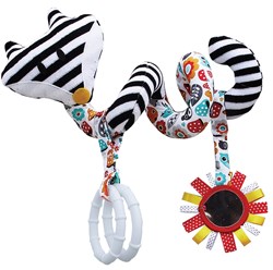 Mom's Care baby speelgoed spiraal zwart wit rammelaar kinderwagen
