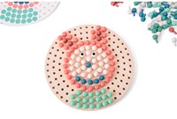 Mozaiek pin bord Holzspielzeug kreatives Spiel pädagogisch mehrfarbig-2