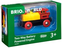 Brio Spielzeug Lokomotive mit Batterie - rote Zuglok mit Licht