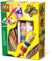 Ses Strickset - Kreatives Bastelset mit Holz-Strickpuppe und Garnen