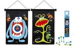 Scratch magnetisch dartbord - Monsters 55x36cm dubbelzijdig speelgoed