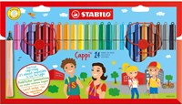 Stabilo Filzstifte Cappi Etui - 24 Farben - auswaschbar