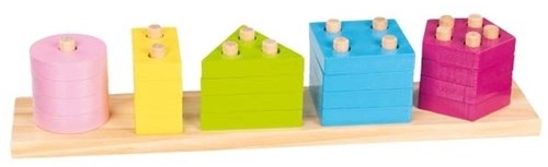 Goki Holz Formenpuzzle Lernspielzeug 20-teilig Farben-3