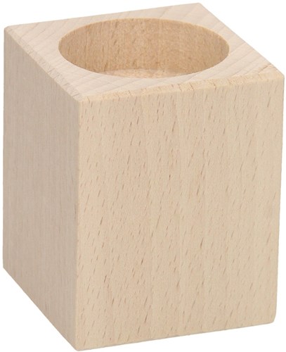 Playwood Teelichthalter Buche quadratisch Dekoration 7cm