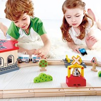 Hape Eisenbahn automatische Bahnübergang Spielzeug Schranke-3