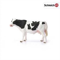 Schleich Kuh Spielfigur schwarzbunt - Holstein Kuh Spielzeug-3