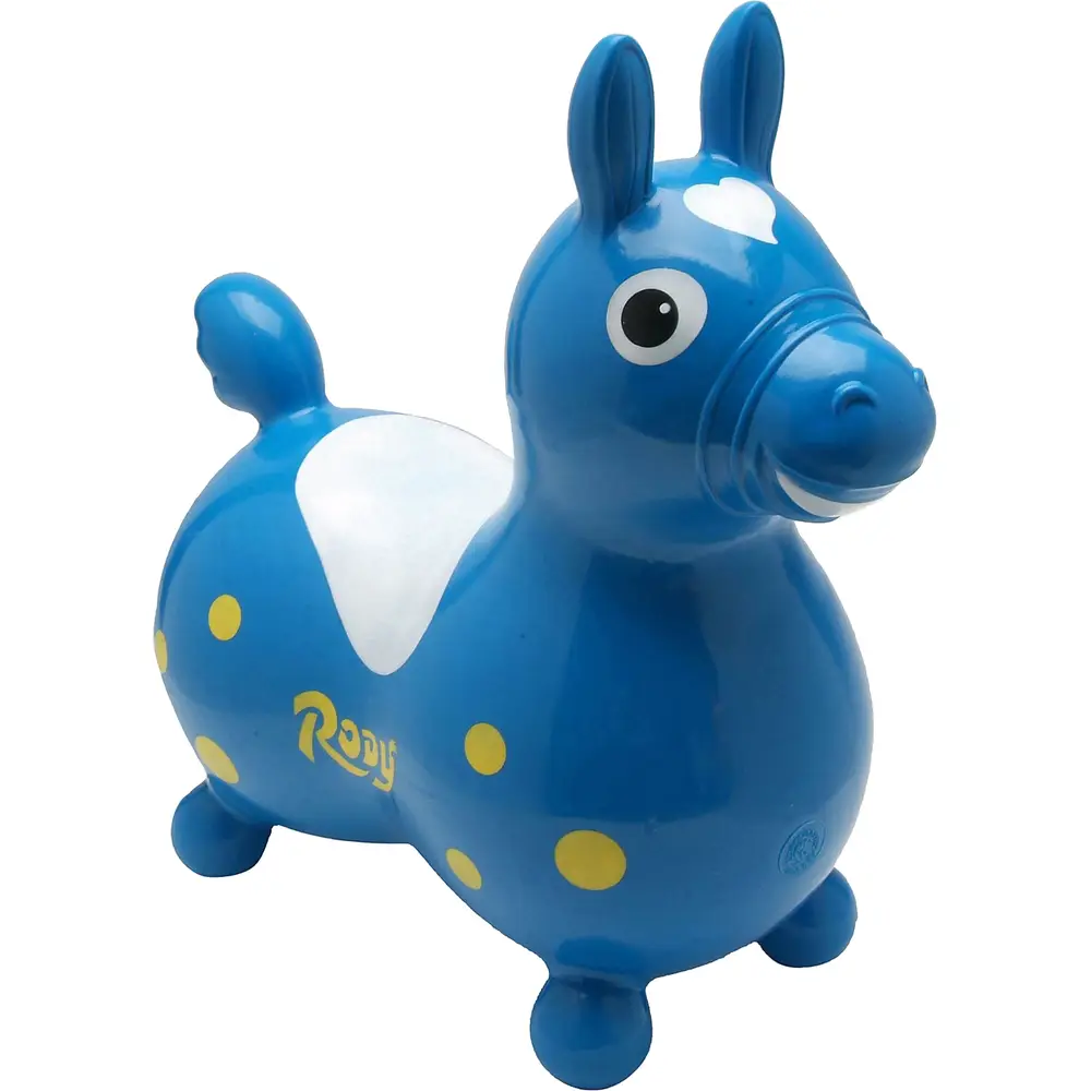 Vedes skippypaard Rody blauw speelgoed springpaard voor kinderen