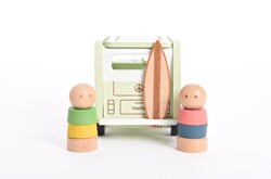 TickiT houten camper - avontuur speelgoed met houten poppetjes