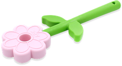 ARK Therapeutic kauwspeelgoed Flower Wand lichtroze sensorisch speelgoed Tweekleurige kauwstaaf met bloemvorm, geschikt voor kauwen met kiezen én voortanden.