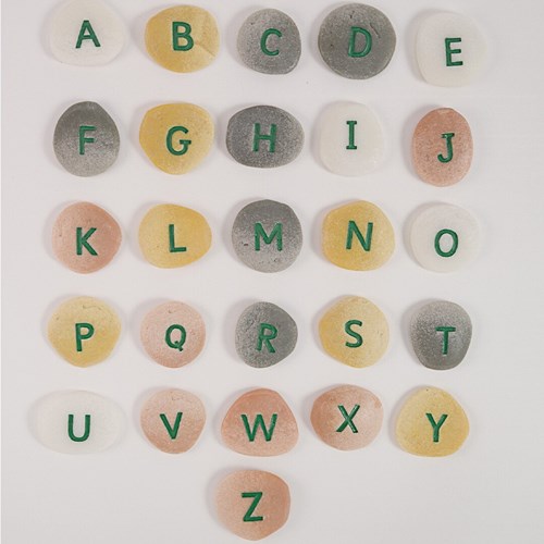 Yellow Door educatieve letterstenen hoofdletters - alfabet leren-3