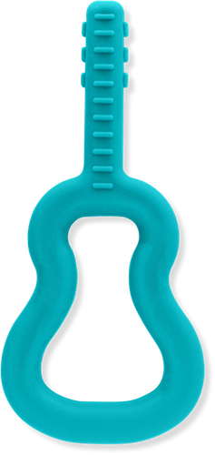 ARK Therapeutic kauwspeelgoed gitaar sensorisch hulpmiddel XT medium Langwerpige, getextureerde handkauwtool in gitaarvorm voor de kiezen achterin de mond, kinderen en volwassenen.