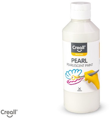 Creall Perlmuttfarbe 250 ml weiß Bastelfarbe für Kinder