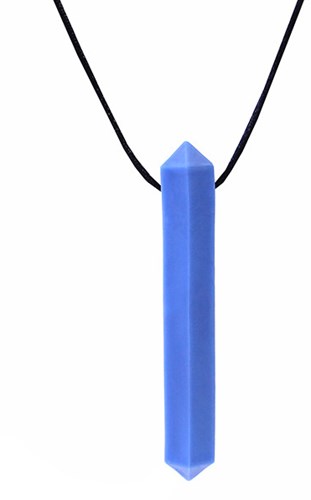 ARK Therapeutic Krypto-Bite Kaukette Spielzeug - extra robust blau Discrete, edelsteenvormige kauwketting voor kalmerende orale input bij kinderen, tieners en volwassenen.