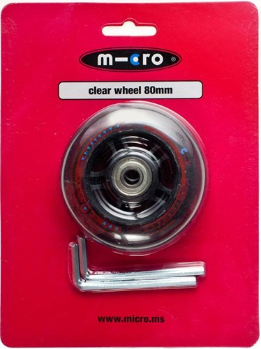 Micro step wiel 80mm transparant - achterwiel PU voor Mini en Maxi Micro-2
