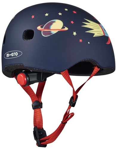 Micro Kinderhelm Fahrrad und Roller Rocket M mit LED-Licht lila-3
