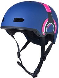 Micro Kinderhelm ABS Headphone Pink mit LED-Licht und Fidlock Verschluss