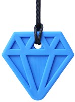ARK Therapeutic kauwketting diamant bijtsieraad voor kinderen blauw Brede, diamantvormige kauwketting met lichte textuur, voor kinderen en volwassenen.