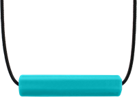 ARK Therapeutic kauwketting sensorisch speelgoed Krypto-Bite XT teal Horizontaal hangende, kleine kauwketting als alternatief voor kraag- of mouwkauwen, voor kinderen en volwassenen.