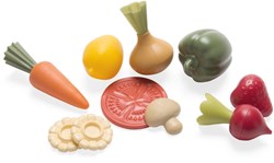 Dantoy Green Garden Spielzeug Obst und Gemüse Set - 10 Teile - nachhaltiges Rollenspiel