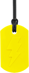 ARK Therapeutic kauwketting speelgoed Bolt Bite Lightning geel Kauwketting met bliksemschichtmotief, geschikt om met de voortanden op te kauwen.