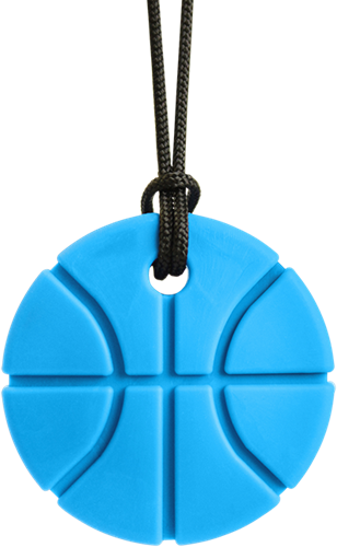 ARK Therapeutic kauwketting basketbal XT medium sensorisch speelgoed Ronde, brede kauwketting voor sportfans, geschikt voor intensieve kauwers, kinderen en volwassenen.