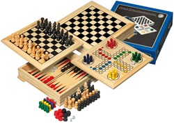 Philos houten spellen verzameling reisversie - klassiek bordspel