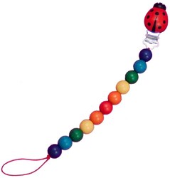nic fopspeenketting hout multicolor baby accessoire 27 cm